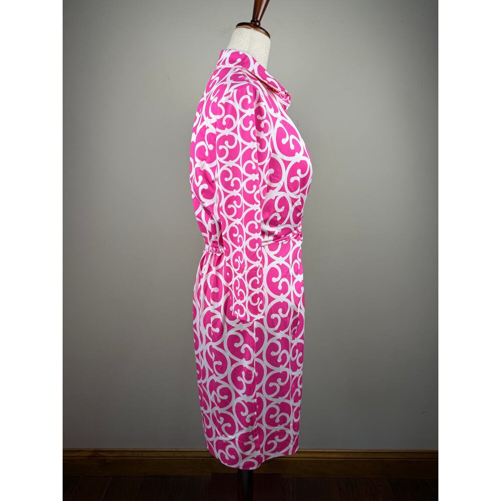 Gretchen Scott Pink White Knot Front Dress Small - Picture 6 of 13
